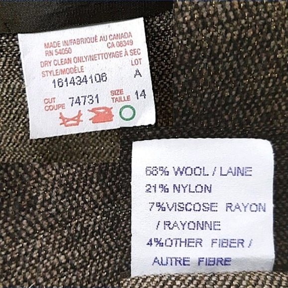 JONES NEW Y Brown Wool Blend Gold Metallic Jacket - Picture 8 of 11